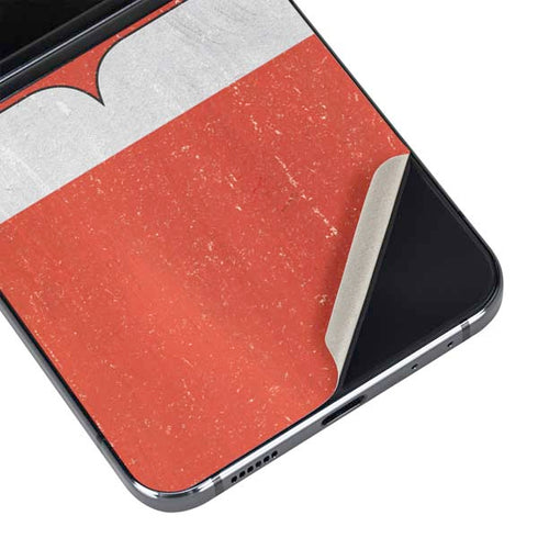 Poland Flag Distressed Galaxy Z Flip5 5G Skin